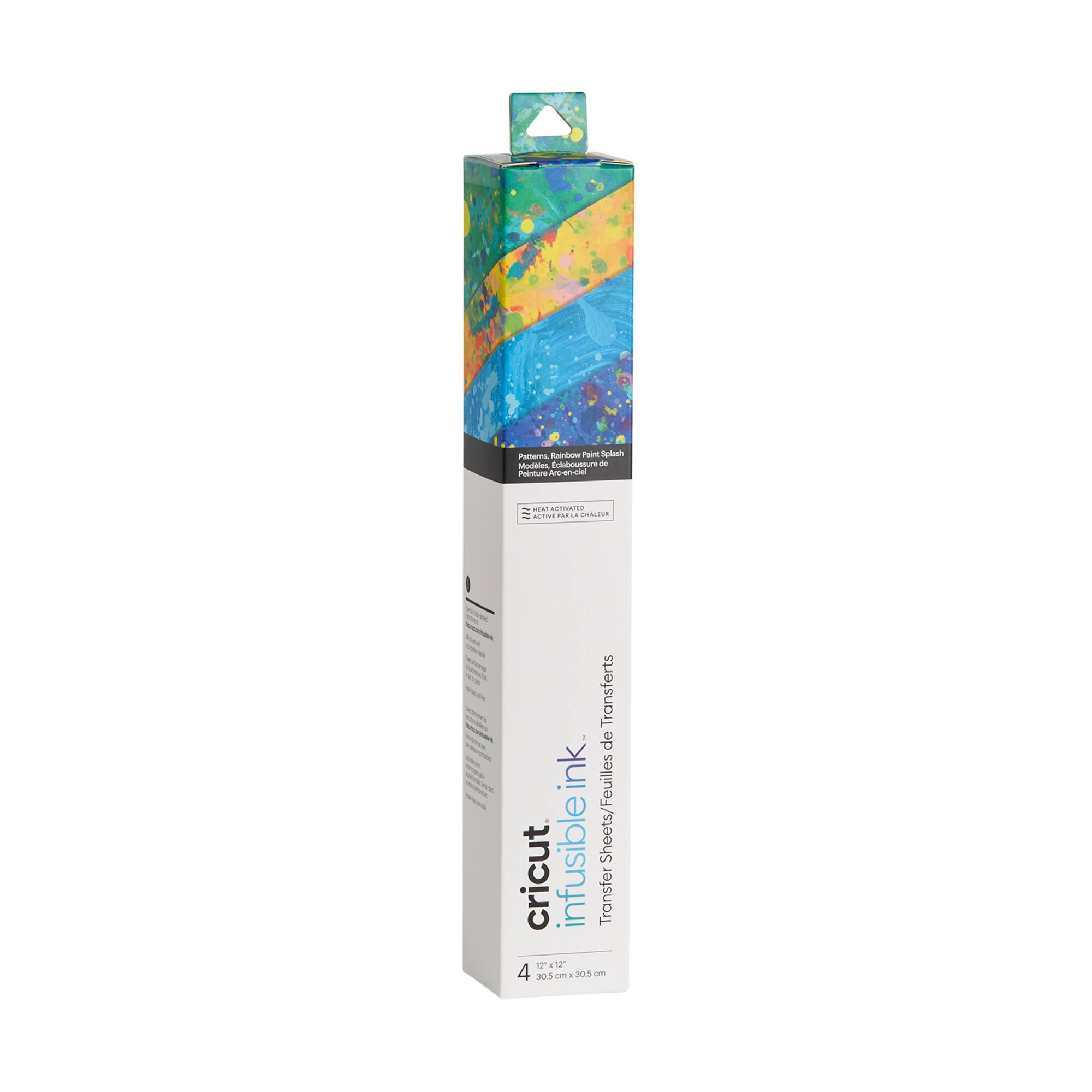 Cricut® Infusible Ink™ Transfer Sheet Patterns, Rainbow Paint Splash